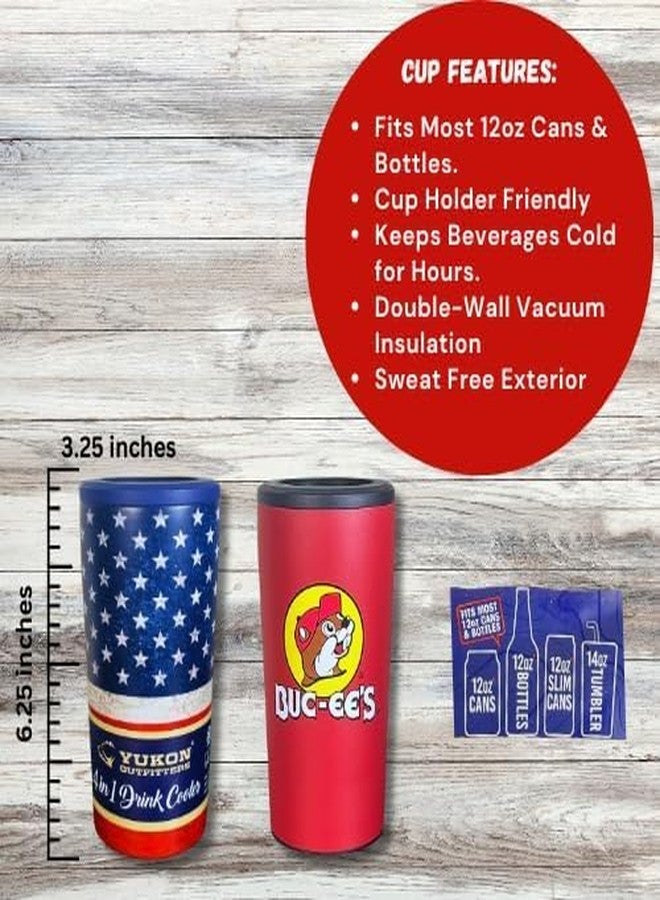 Buc-ee's 4-in-1 Drink Cooler & Tumbler, Buc-ee's Cup, Insulated Tumbler & Drink Cooler for BBQ, Camping, Summer, Regular, Red - Image 2